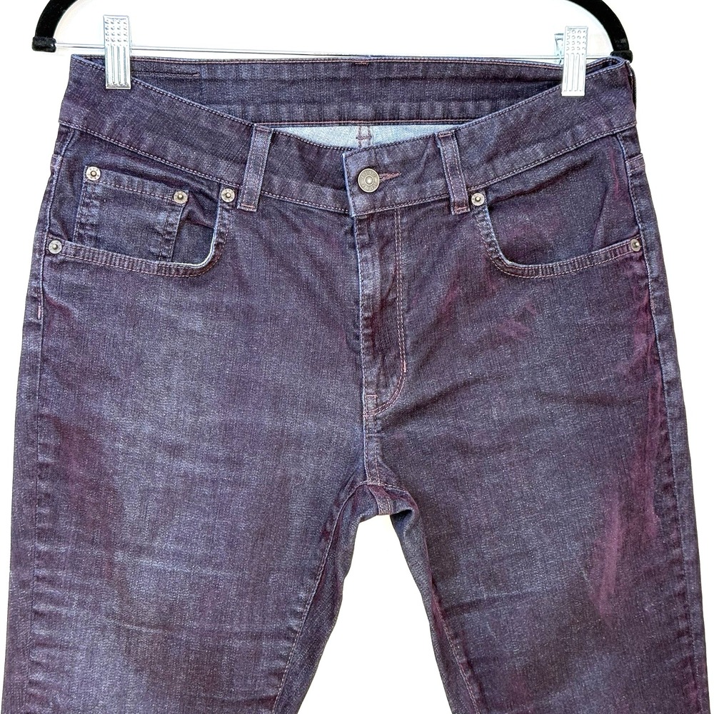6397 Women's Mini Skinny Jeans 30 Made in Italy Purple Velvet Stretch Denim Pant